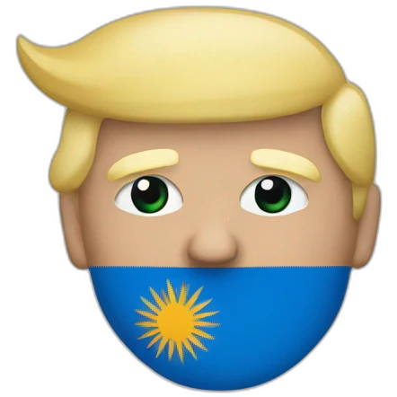 Trump whit an argentinian flag emoji