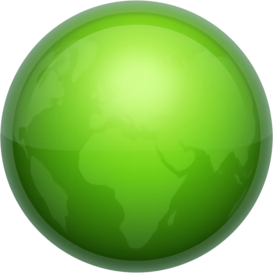 La couleur est vert, mate emoji