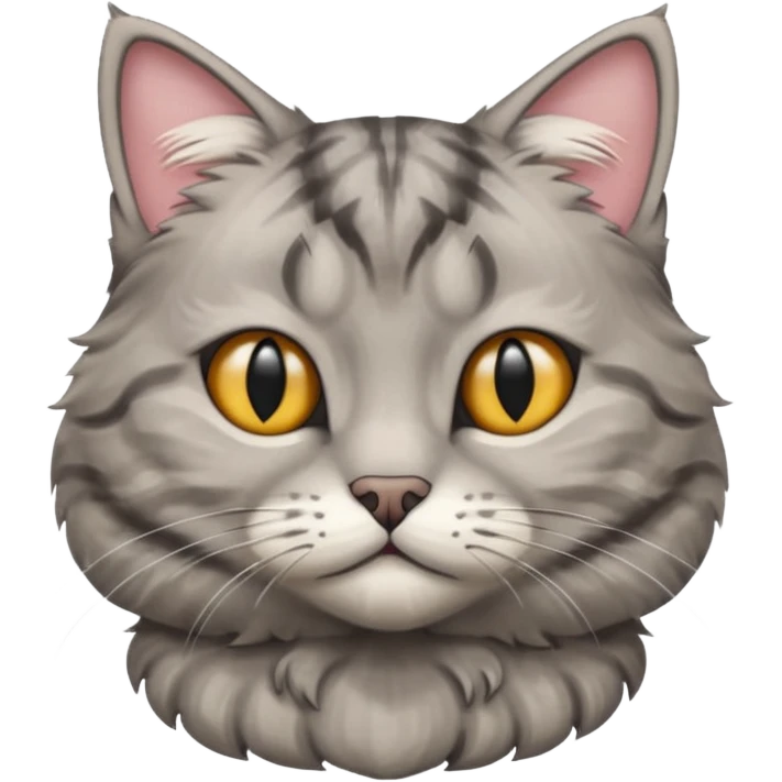 scottish cat with small, bent ears emoji