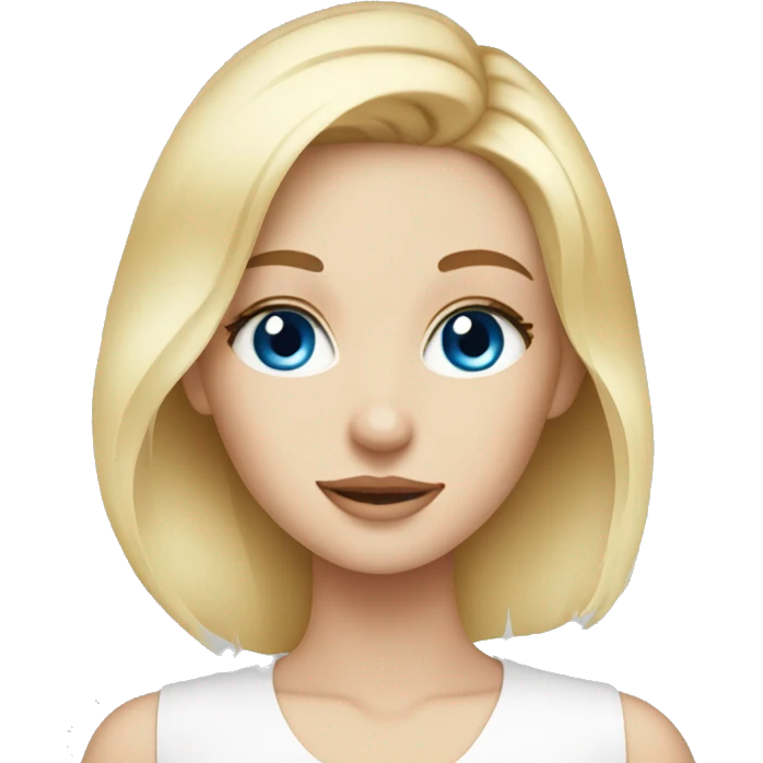 skin care, blonde girl with Blue Eyes  emoji