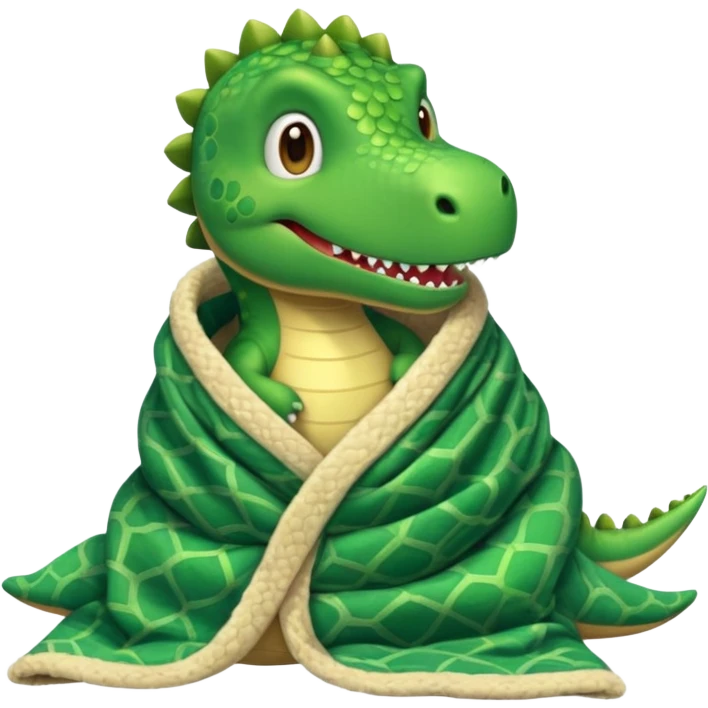 Dinosaur with a blanket emoji