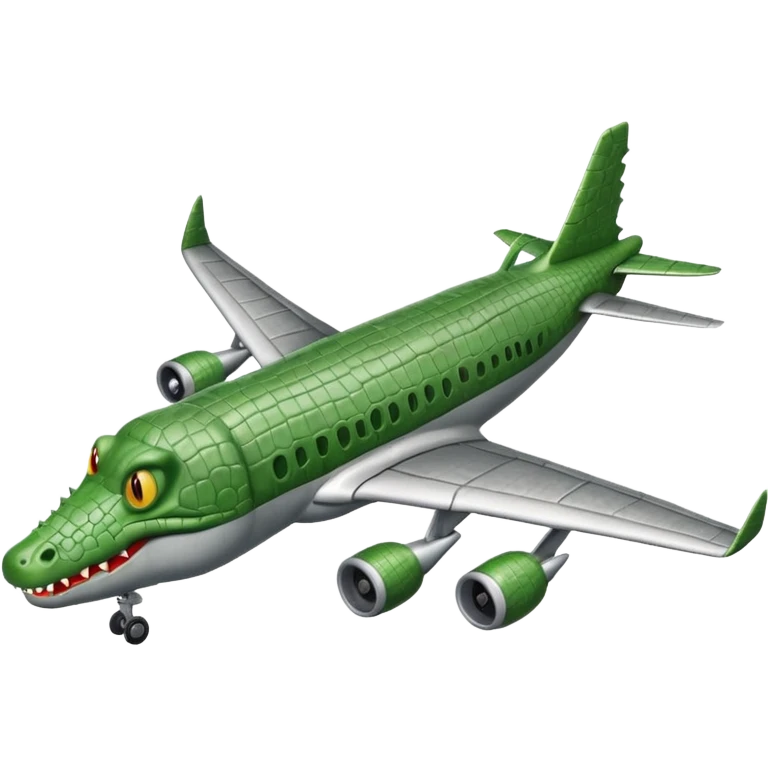 No pero un avions com cara de cocodrillo  i el cuerpo gris emoji