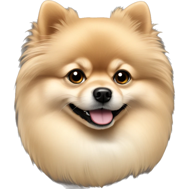 Light sable cream coloured Pomeranian face with black hairs emoji