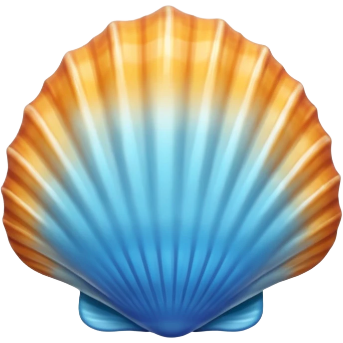 Un emojin de concha de vetor de color azul  emoji