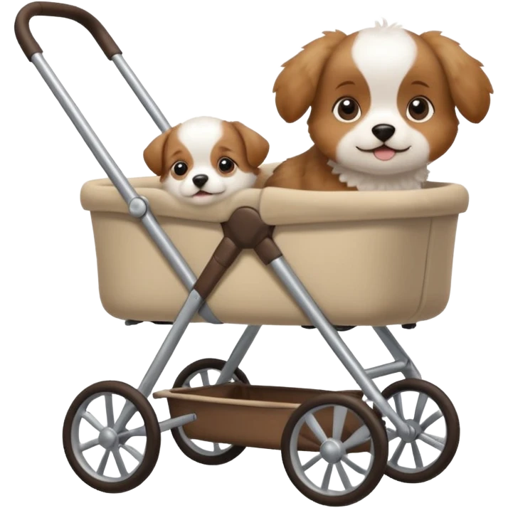 Stroller in puppy emoji