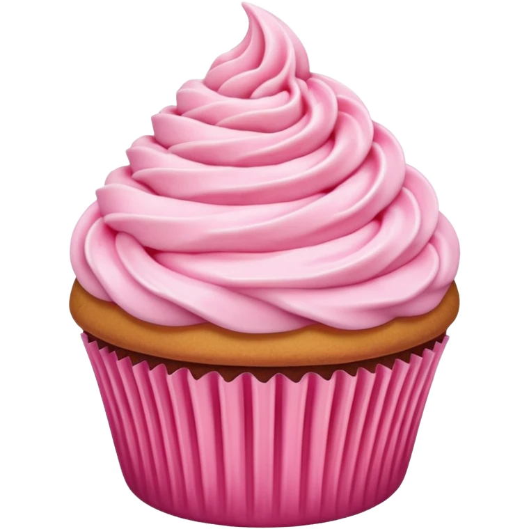 Cupcake with pink icing emoji