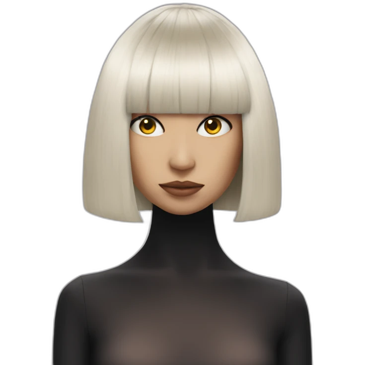 Sia wig hide eyes emoji