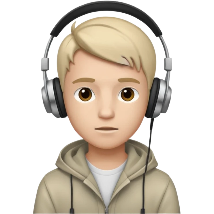 GenZ boy with headphones on and look like editor make him cool asf!  emoji