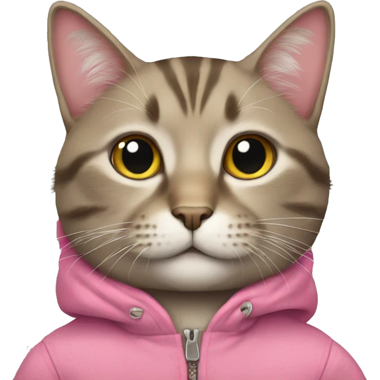 cat with pink clothes emoji