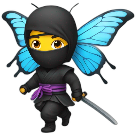 Ninja with butterfly  emoji