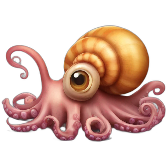 snail eating octopus emoji