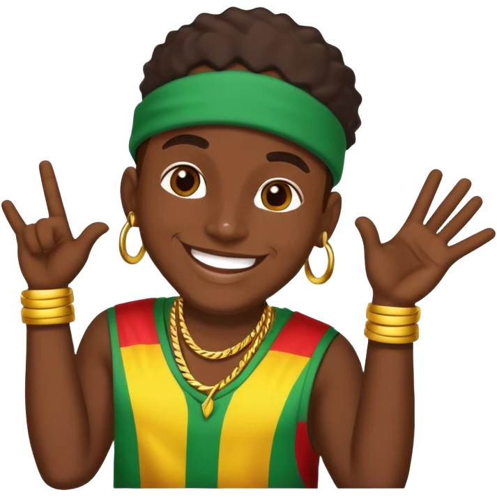 Happy Reggaeton Music Singer emoji