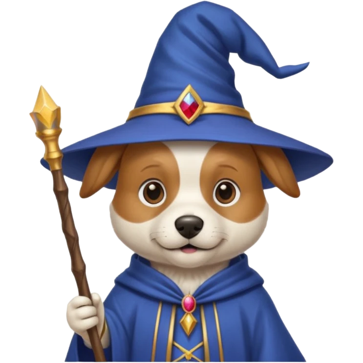 Dog wizard emoji