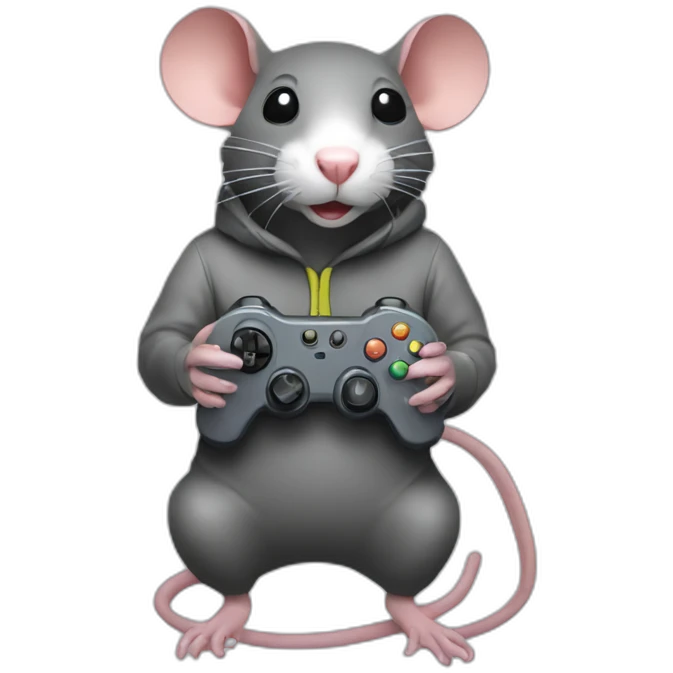 rat with controller emoji