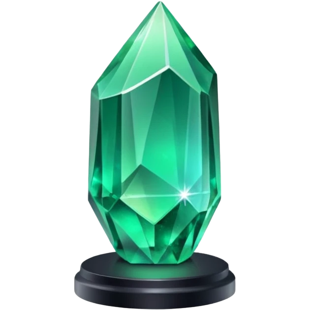 Magic green mineral crystal On the stand emoji