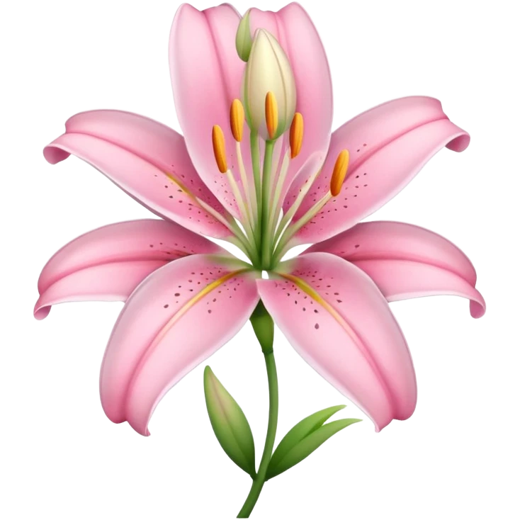 Lily flower pink emoji
