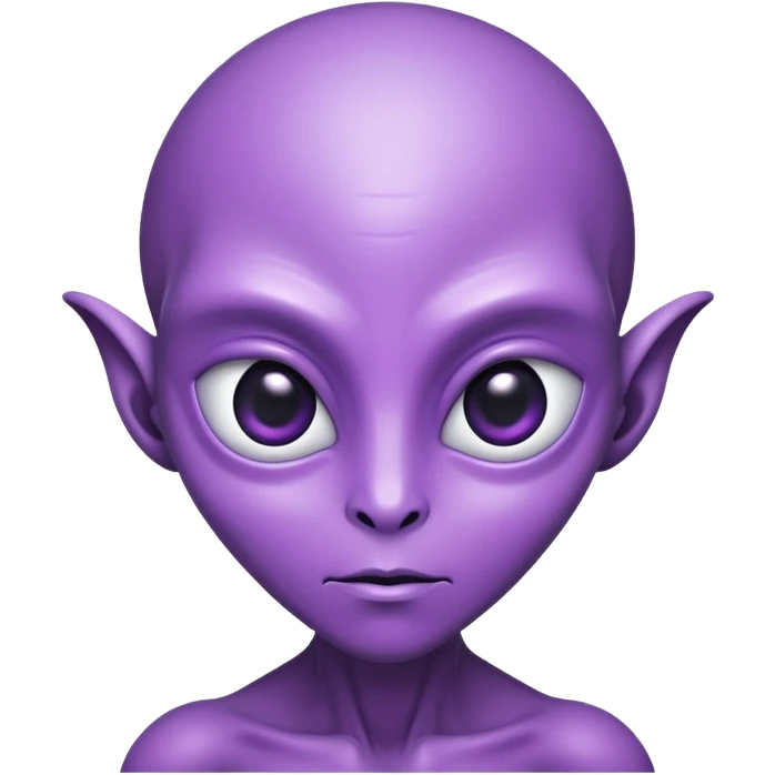 Purple alien with third eye emoji