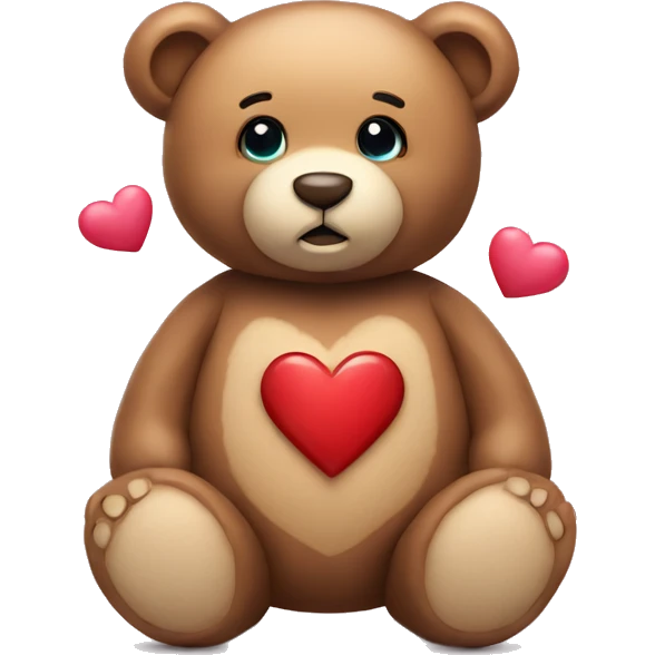 teddy bear with heart emoji