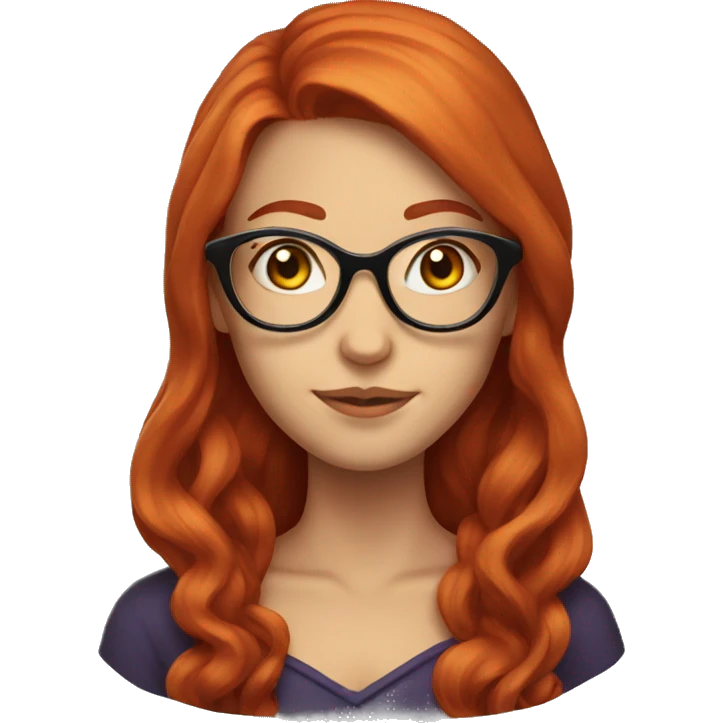 long redhead with glasses witch emoji