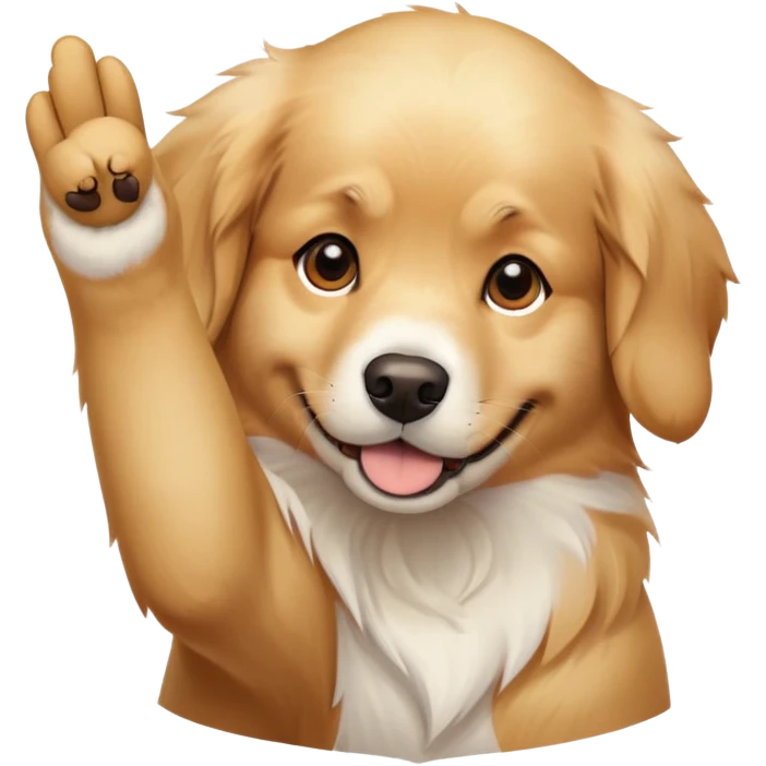 Dog flipping you off emoji