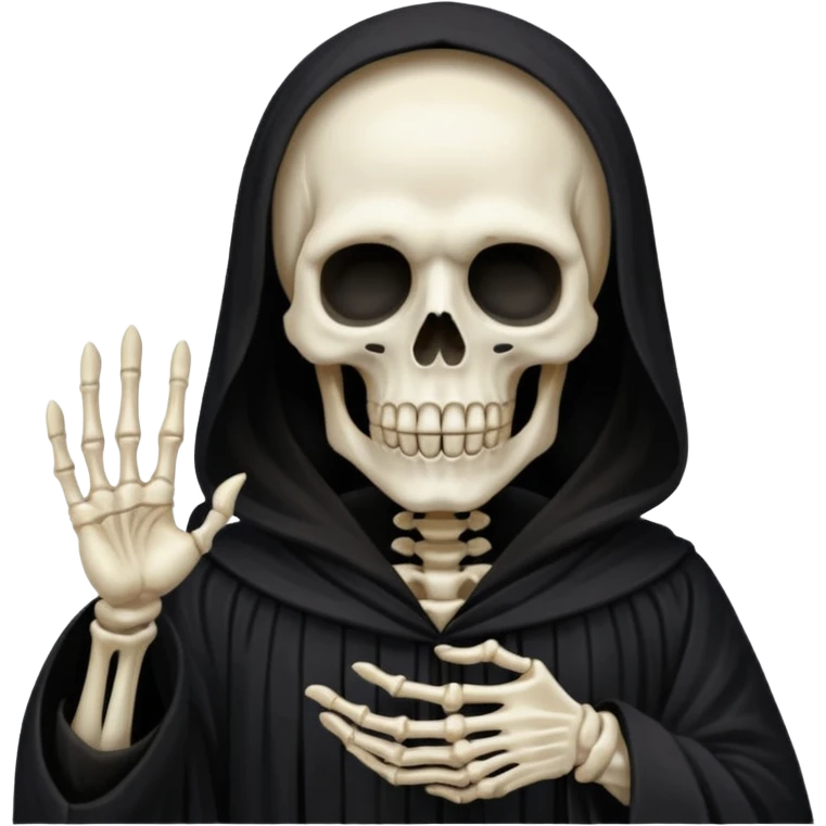 death holding number 0 in his hand emoji