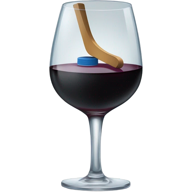 Hockey and wine glass emoji