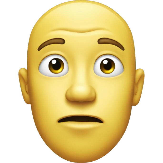 A yellow face with furrowed eyebrows looking upwards with thumb and index finger resting on its chin. emoji