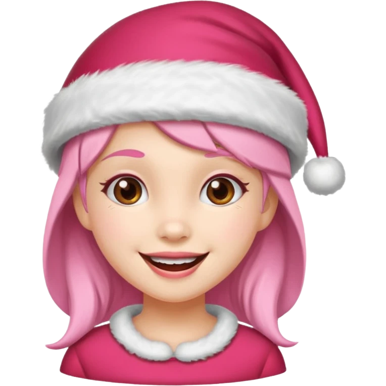 christmas pink girl emoji