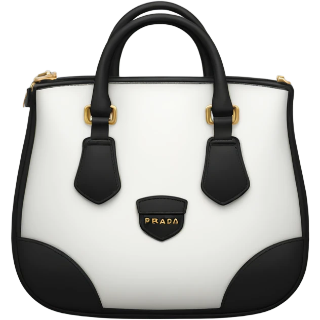 Prada bag black and white emoji