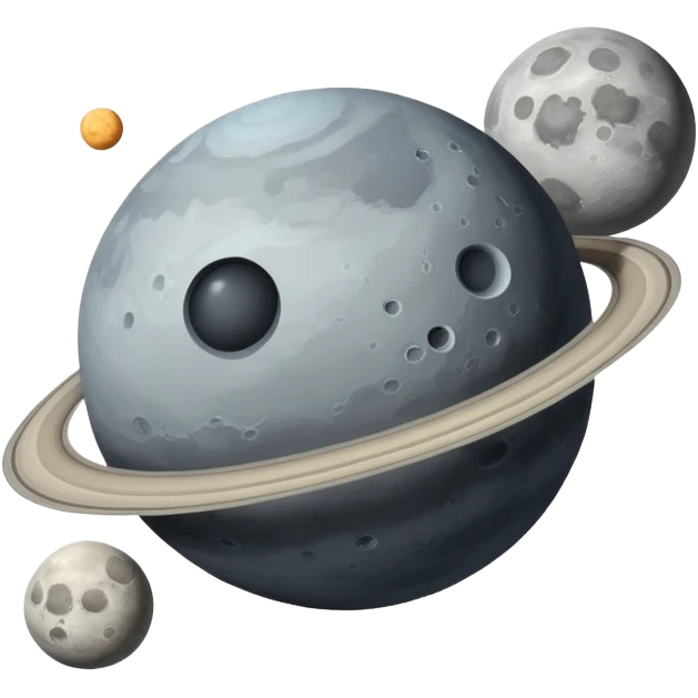 planet with moons emoji