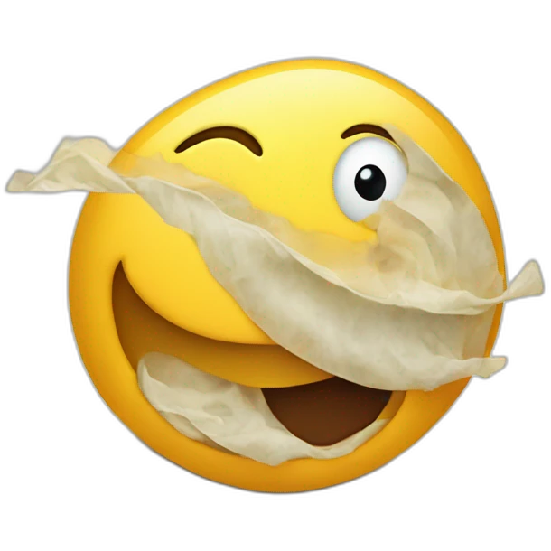 Gastric wind on the book emoji