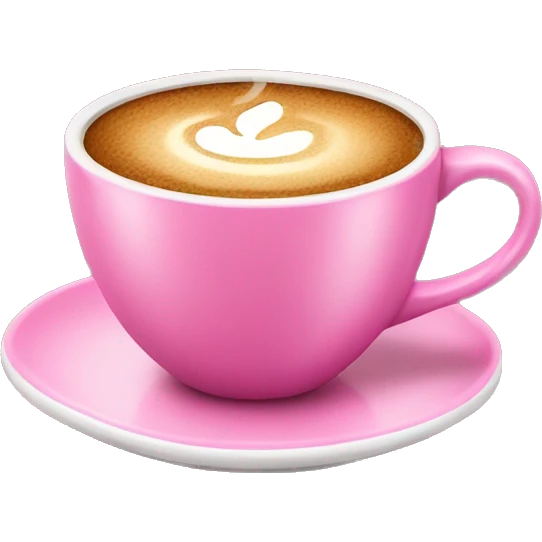 pink cup of coffee emoji
