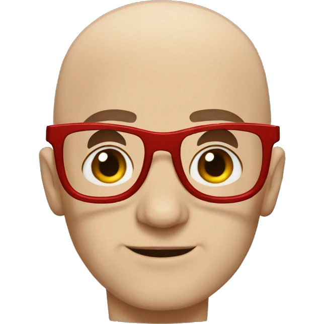 Bald Superman with glasses emoji