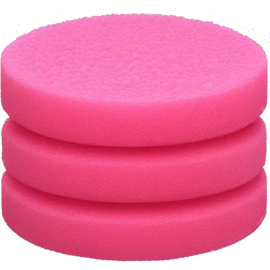 pink circular mesh sponge emoji