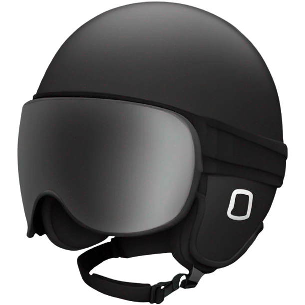 Ski helmet black emoji