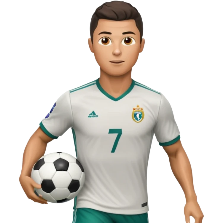 Cristiano Ronaldo futbol oynuyor emoji