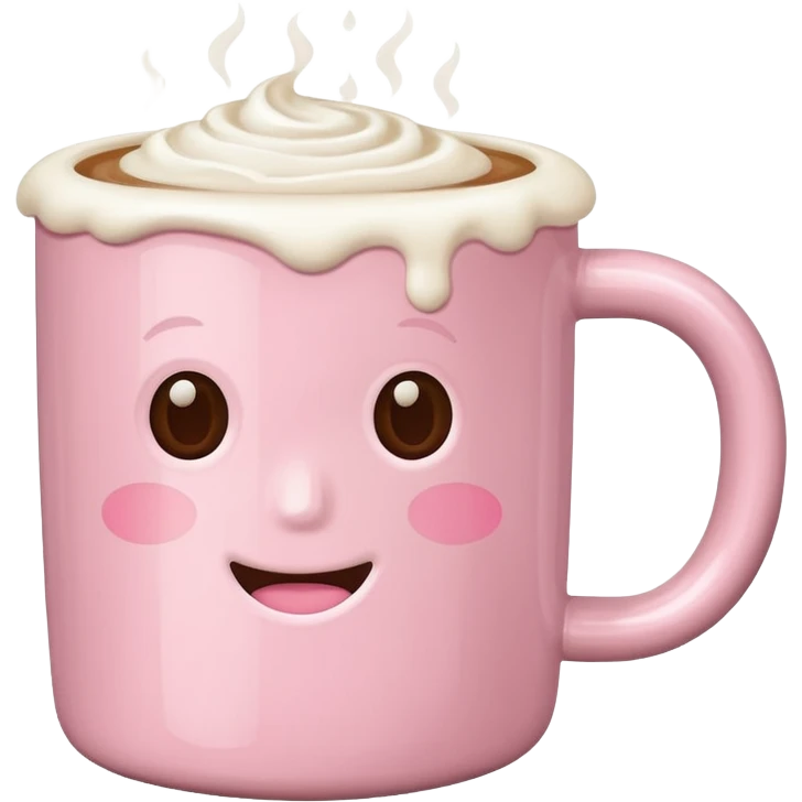 Pastel pink coffee emoji