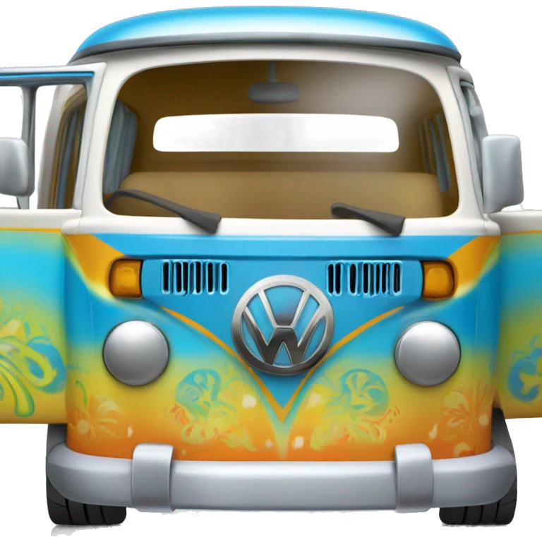 Mattel hot wheels Volkswagen Kool Kombi tooned car. emoji