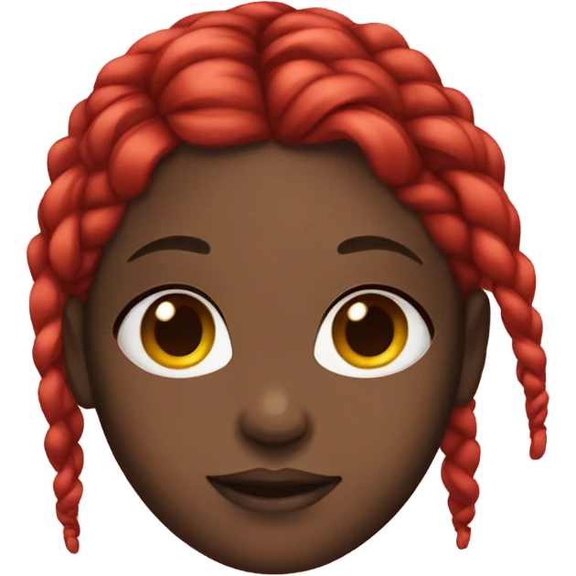 Black girl with red braids  emoji
