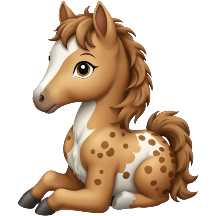 Light brown and white Gypsy vanna Foal emoji