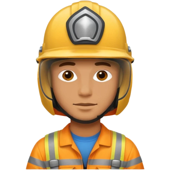 мужчина в каске emoji