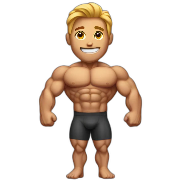 Male bodybuilder emoji