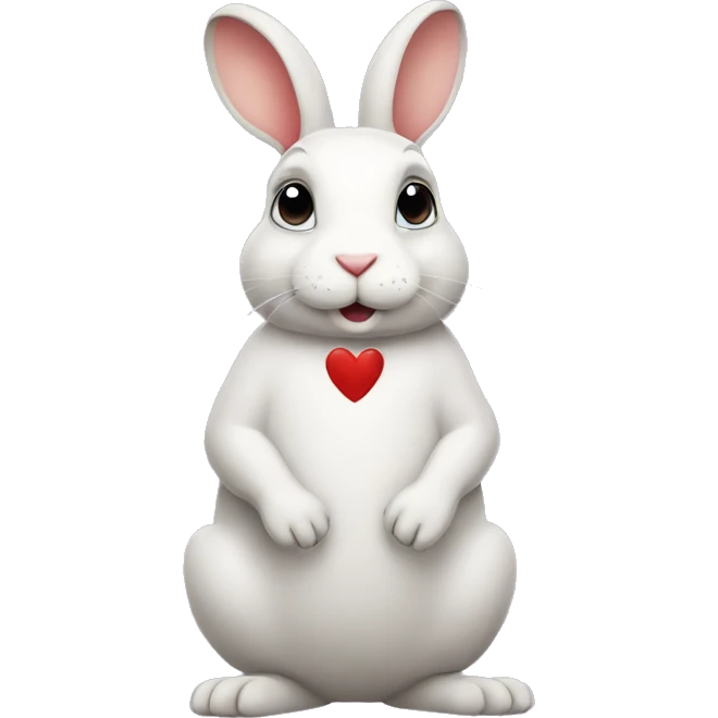 rabbit with a heart emoji