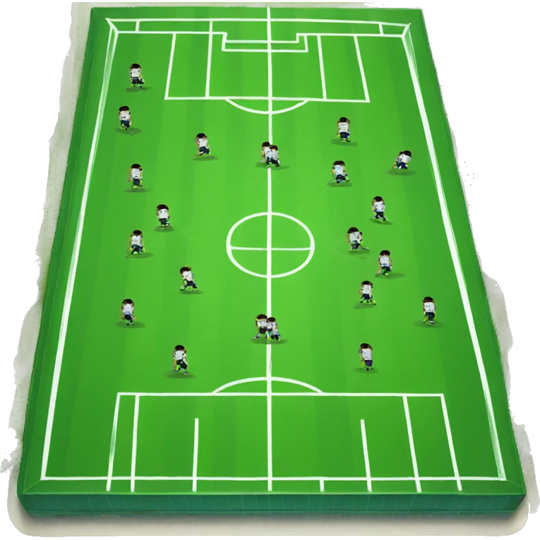 Soccer field with players emoji
