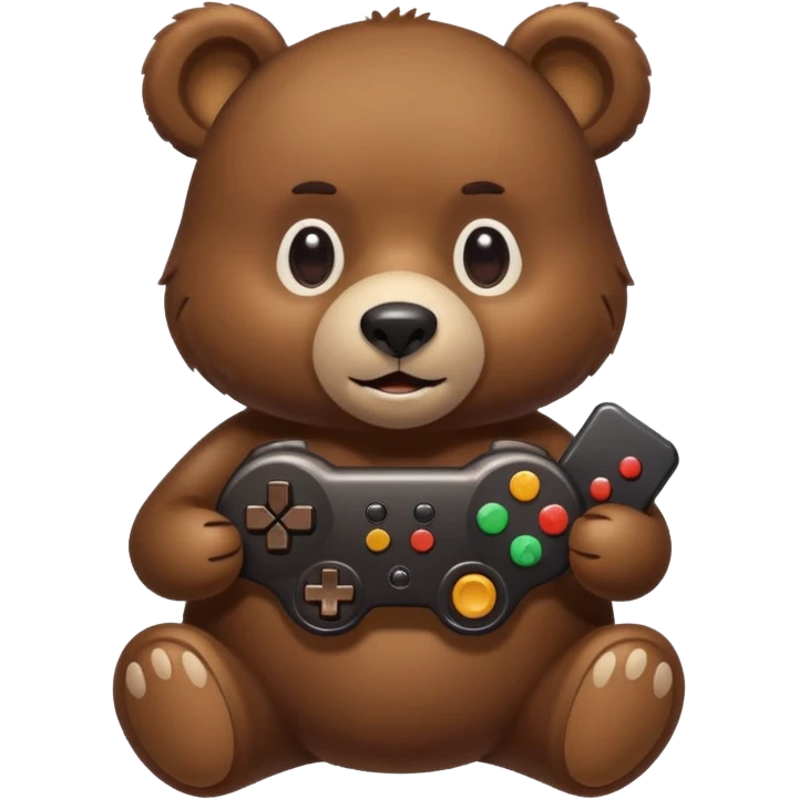 Bear with video game  emoji