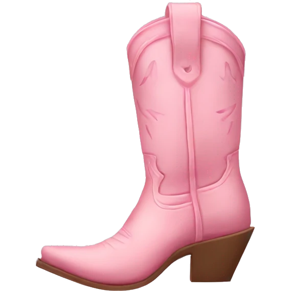 Pastel pink cowgirl boot emoji