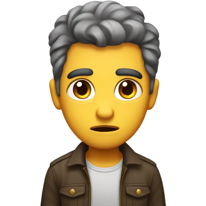 Visibly annoyed but cute emoji
