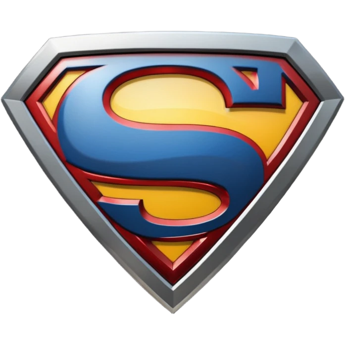 Superman Symbol Man of Steel black emoji
