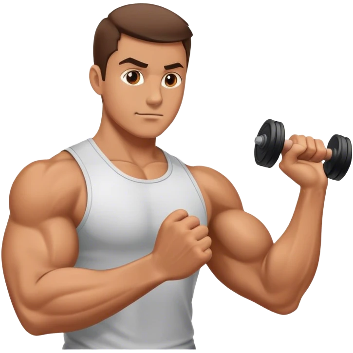 bodybuilder forearm exercise emoji