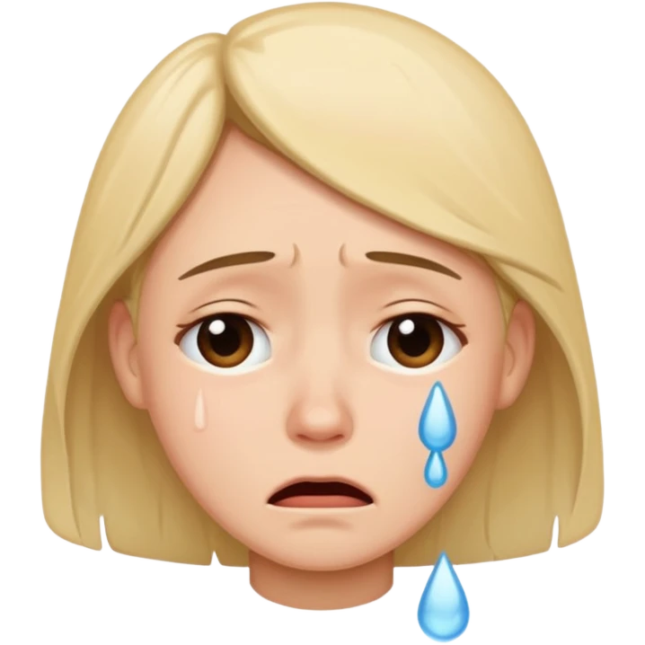 آدم که گریان می کند emoji